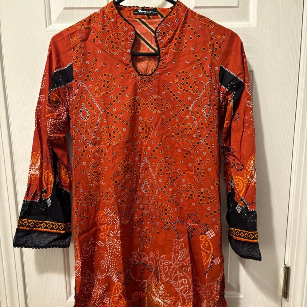 Pakistani Indian Designer Shalwar Kameez Kurti Fo… - image 1
